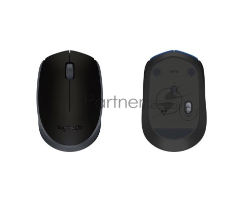Мышь беспроводная Logitech M171 черный/серый, 1000 dpi, радиоканал, USB, кнопки - 3