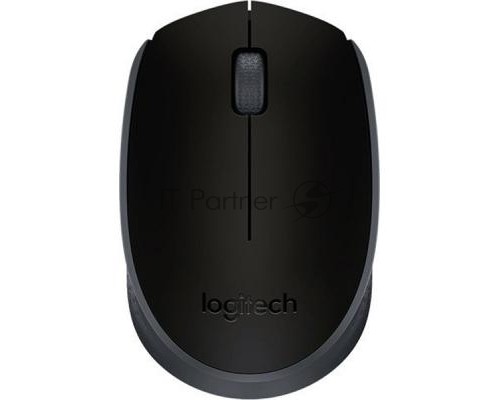 Мышь беспроводная Logitech M171 черный/серый, 1000 dpi, радиоканал, USB, кнопки - 3