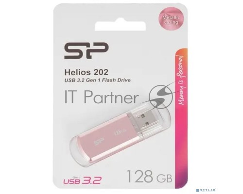 Флеш диск 128Gb Silicon Power Helios 202, USB 3.2, Pink Флеш диск 128Gb Silicon Power Helios 202, USB 3.2, Pink