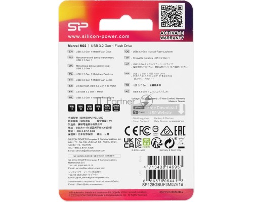 Флеш диск 128Gb Silicon Power Marvel M02, USB 3.2, Black Флеш диск 128Gb Silicon Power Marvel M02, USB 3.2, Black