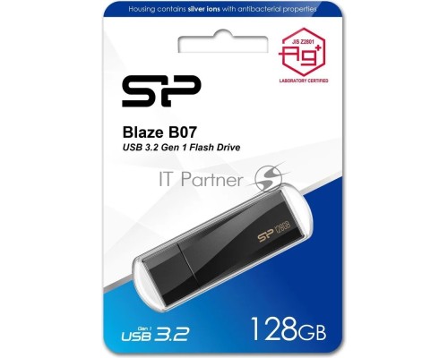 Флеш диск Silicon Power 128GB Blaze B07 Type-A USB 3.2 Gen 1, Black Флеш диск Silicon Power 128GB Blaze B07 Type-A USB 3.2 Gen 1, Black