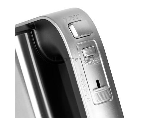 Миксер электрический Galaxy Line GL 2228, серебристый с черным, ручной, 700 Вт, 5 скоростей + режим “ТУРБО”