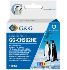 Картридж струйный G&G GG-CH562HE 122 многоцветный (18мл) для HP DJ 1050A/2050A/3000