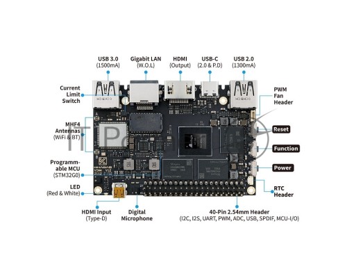 Одноплатный компьютер Khadas VIM4 ARM Cortex-A73 4-Core + Cortex-A53 4-Core Amlogic A311D2 2.2GHz 8+32GB