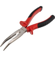 Rexant (12-4621) Тонкогубцы изогнутые 200 мм никелированные, двухкомпонентные рукоятки 