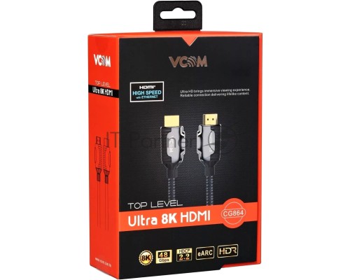 Кабель VCOM CG864-1.5M HDMI 19M/M,ver. 2.1, 8K@60 Hz 1.5m VCOM <CG864-1.5M>