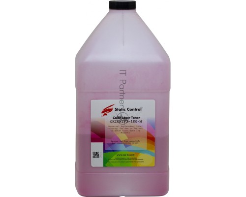 Тонер Static Control OKIUNIV3-1KG-M пурпурный флакон 1000гр. для принтера Oki C3300N/5500