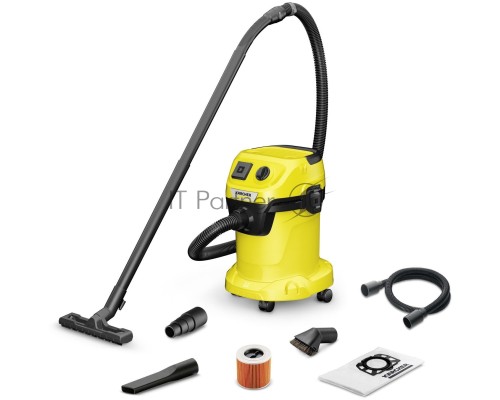 Строительный пылесос Karcher WD 3 P V-17/4/20 Workshop 1000Вт желтый