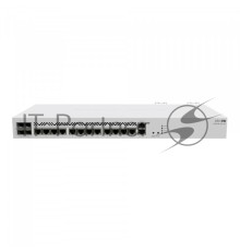 Маршрутизатор Mikrotik CCR2116-12G-4S+ Cloud Core Router 2116-12G-4S+ with Amazon Annapurna Labs Alpine v3 AL73400 CPU (16-cores, 2GHz per core), 16GB RAM, 4xSFP+ cage, 13xGbit LAN, M.2 PCIe slot, RouterOS L6, 1U rackmount case, Dual PSU