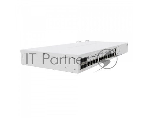Маршрутизатор Mikrotik CCR2116-12G-4S+ Cloud Core Router 2116-12G-4S+ with Amazon Annapurna Labs Alpine v3 AL73400 CPU (16-cores, 2GHz per core), 16GB RAM, 4xSFP+ cage, 13xGbit LAN, M.2 PCIe slot, RouterOS L6, 1U rackmount case, Dual PSU