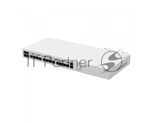 Маршрутизатор Mikrotik CCR2116-12G-4S+ Cloud Core Router 2116-12G-4S+ with Amazon Annapurna Labs Alpine v3 AL73400 CPU (16-cores, 2GHz per core), 16GB RAM, 4xSFP+ cage, 13xGbit LAN, M.2 PCIe slot, RouterOS L6, 1U rackmount case, Dual PSU