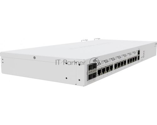 Маршрутизатор Mikrotik CCR2116-12G-4S+ Cloud Core Router 2116-12G-4S+ with Amazon Annapurna Labs Alpine v3 AL73400 CPU (16-cores, 2GHz per core), 16GB RAM, 4xSFP+ cage, 13xGbit LAN, M.2 PCIe slot, RouterOS L6, 1U rackmount case, Dual PSU