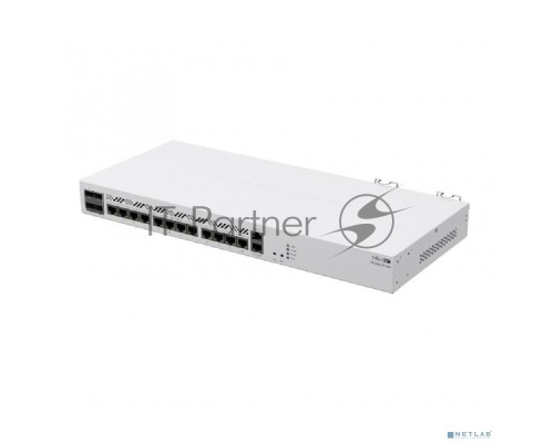 Маршрутизатор Mikrotik CCR2116-12G-4S+ Cloud Core Router 2116-12G-4S+ with Amazon Annapurna Labs Alpine v3 AL73400 CPU (16-cores, 2GHz per core), 16GB RAM, 4xSFP+ cage, 13xGbit LAN, M.2 PCIe slot, RouterOS L6, 1U rackmount case, Dual PSU