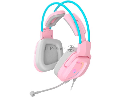 Наушники с микрофоном A4Tech Bloody G575 розовый/голубой (G575 /SKY PINK/ USB)