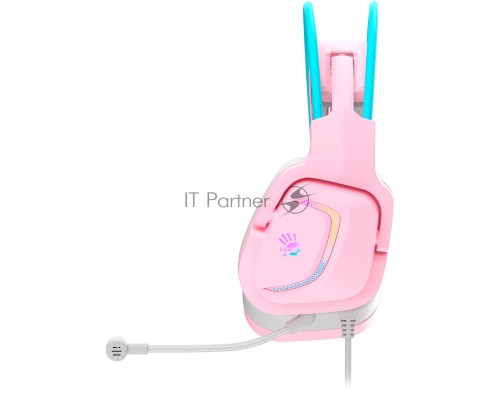 Наушники с микрофоном A4Tech Bloody G575 розовый/голубой (G575 /SKY PINK/ USB)