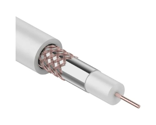 [Кабель] Rexant (01-2651) Кабель коаксиальный RG-59U, 75Ом, Cu/Al/Cu, 64%, 305м, INDOOR, белый