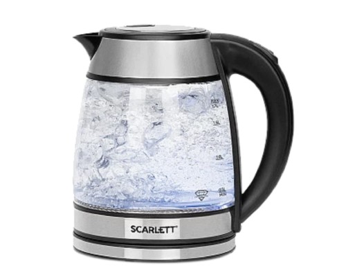 [Чайник] Чайник электрический Scarlett SC-EK27G54, 1800Вт, серебристый и черный