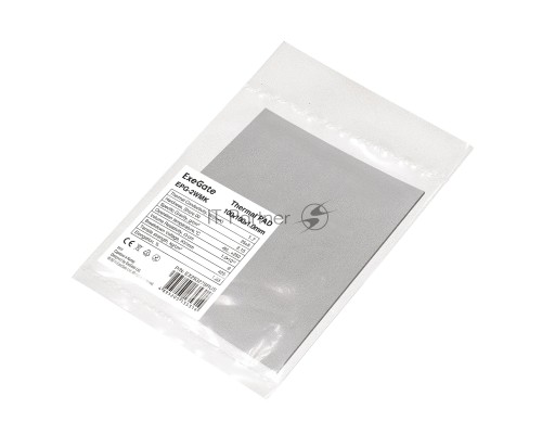 Термопрокладка ExeGate EPG-2WMK (100x100x1.0 mm, 1,7 Вт/ (м•К))