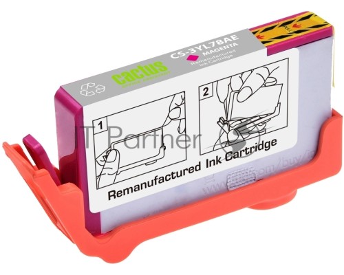 Картридж струйный Cactus CS-3YL78AE 912 пурпурный (5 мл) для HP OfficeJet 8010/8012/8013/8014/8015/8020/8025