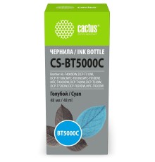 Чернила Cactus CS-BT5000C BT5000C голубой 48ml для Brother HL-T4000DW, DCP-T510W, DCP-T710W, MFC-T81