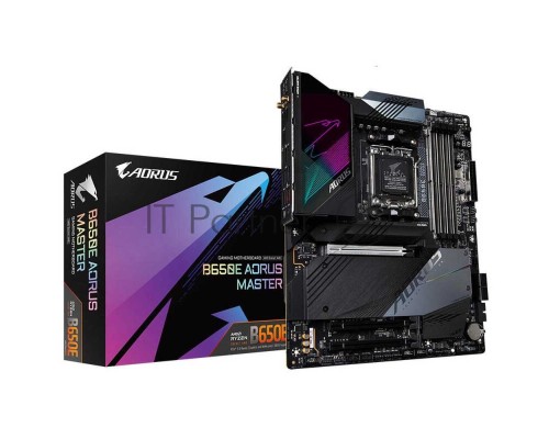 Материнская плата Gigabyte B650E AORUS MASTER, Socket AM5, AMD B650, 4xDDR5-5200, HDMI, 3xPCI-Ex16, 4xSATA3(RAID 0/1/10), 4xM.2, 8 Ch Audio, 2.5GLan, WiFi, (4+4)xUSB2.0, (8+2)xUSB3.2, (1+1)xUSB3.2 Type-C™, ATX, RTL {}