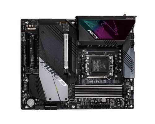 Материнская плата Gigabyte B650E AORUS MASTER, Socket AM5, AMD B650, 4xDDR5-5200, HDMI, 3xPCI-Ex16, 4xSATA3(RAID 0/1/10), 4xM.2, 8 Ch Audio, 2.5GLan, WiFi, (4+4)xUSB2.0, (8+2)xUSB3.2, (1+1)xUSB3.2 Type-C™, ATX, RTL {}