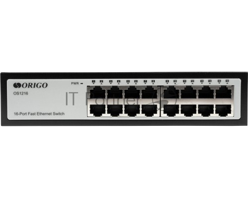 Неуправляемый коммутатор ORIGO OS1216/A1A 16x100Base-TX, корпус металл