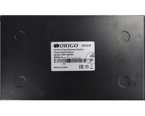 Неуправляемый коммутатор ORIGO OS1216/A1A 16x100Base-TX, корпус металл