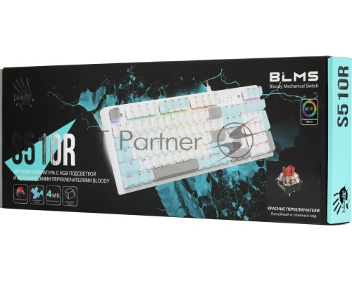 Клавиатура A4Tech Bloody S510R механическая белый USB for gamer LED