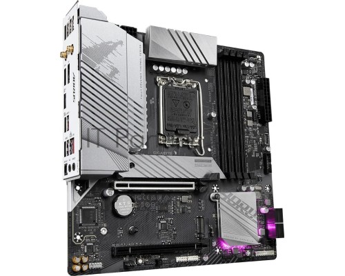 Материнская плата Gigabyte B760M AORUS ELITE AX, LGA 1700, Intel B760, 4xDDR5, 4xSATA, 2xM.2, 1xPCI-E 4.0 x16, 1xPCI-E 4.0 x4, 1xHDMI, 1xDP, 1x 2.5Gb LAN, 1xUSB 3.2 Gen 2, 3xUSB-A 3.2 Gen 1, 4xUSB-A 2.0, 2x3.5 мм, 7.1, Micro-ATX