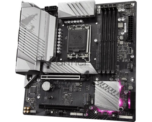 Материнская плата Gigabyte B760M AORUS ELITE AX, LGA 1700, Intel B760, 4xDDR5, 4xSATA, 2xM.2, 1xPCI-E 4.0 x16, 1xPCI-E 4.0 x4, 1xHDMI, 1xDP, 1x 2.5Gb LAN, 1xUSB 3.2 Gen 2, 3xUSB-A 3.2 Gen 1, 4xUSB-A 2.0, 2x3.5 мм, 7.1, Micro-ATX