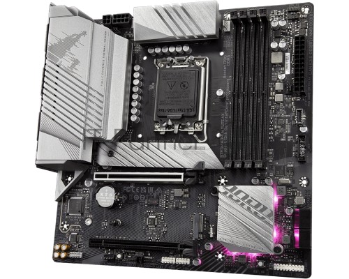 Материнская плата Gigabyte B760M AORUS ELITE AX, LGA 1700, Intel B760, 4xDDR5, 4xSATA, 2xM.2, 1xPCI-E 4.0 x16, 1xPCI-E 4.0 x4, 1xHDMI, 1xDP, 1x 2.5Gb LAN, 1xUSB 3.2 Gen 2, 3xUSB-A 3.2 Gen 1, 4xUSB-A 2.0, 2x3.5 мм, 7.1, Micro-ATX