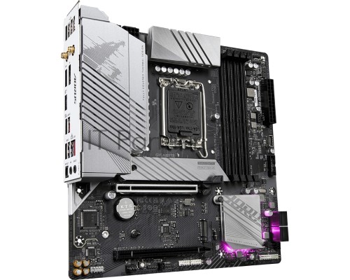 Материнская плата Gigabyte B760M AORUS ELITE AX, LGA 1700, Intel B760, 4xDDR5, 4xSATA, 2xM.2, 1xPCI-E 4.0 x16, 1xPCI-E 4.0 x4, 1xHDMI, 1xDP, 1x 2.5Gb LAN, 1xUSB 3.2 Gen 2, 3xUSB-A 3.2 Gen 1, 4xUSB-A 2.0, 2x3.5 мм, 7.1, Micro-ATX