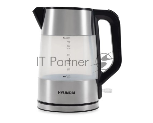 Чайник электрический Hyundai HYK-P4026 2л. 2200Вт черный (корпус: пластик)