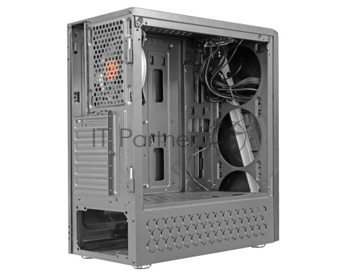 Корпус Ginzzu SL200 FAN Rear 12CM LED  1*USB 3.0,1*USB 2.0,AU Window