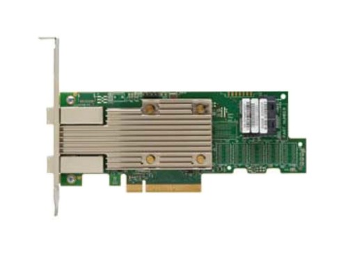 [Контроллер] HBA-адаптер Broadcom SAS 9400-8i8e SGL (05-50031-02) PCIe 3.1 x8 LP, Tri-Mode SAS/SATA/NVMe 12G HBA, 16port(2*int SFF8643+2*ext SFF8644), 3516 IOC 