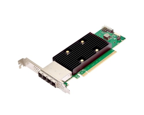 [Контроллер] HBA-адаптер Broadcom 9600W-16e SGL (05-50108-00)  PCIe Gen4 x16 LP, Tri-Mode SAS/SATA/NVMe 24G HBA, 16port(4*ext SFF8644)