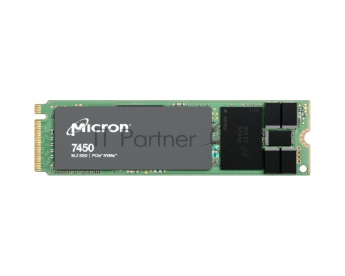 Накопитель SSD Micron 7450 PRO, 480GB, M.2(22x80mm), NVMe, PCIe 4.0 x4, 3D TLC, R/W 5000/700MB/s, IOPs 280 000/40 000, TBW 800, DWPD 1 (12 мес.)
