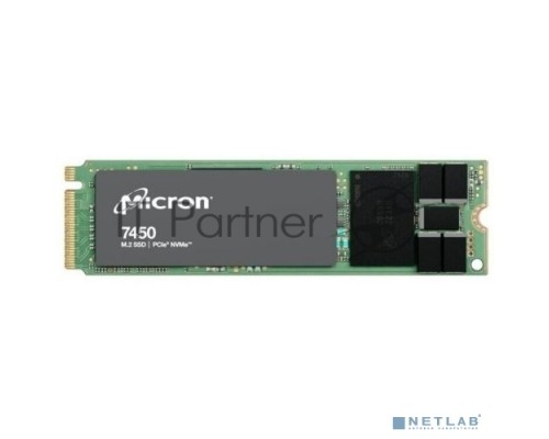 Накопитель SSD Micron 7450 PRO, 480GB, M.2(22x80mm), NVMe, PCIe 4.0 x4, 3D TLC, R/W 5000/700MB/s, IOPs 280 000/40 000, TBW 800, DWPD 1 (12 мес.)