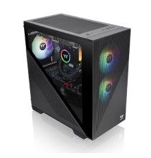 Корпус Thermaltake Divider 170 TG ARGB/Black CA-1S4-00S1WN-00 /Win/SPCC/Tempered Glass*1/120mm ARGB PWM Fan*2 