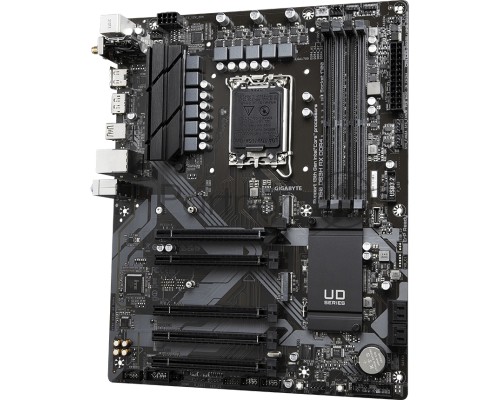 Материнская плата GIGABYTE B760 DS3H AX DDR4, LGA 1700, Intel B760, 4xDDR4, 4xSATA, 2xM.2, 1xPCI-E 4.0 x16, 4xPCI-E 3.0 x1, 1xHDMI, 1xDP, 1x 1Gb LAN, 4xUSB-A 2.0, 1xUSB-A 3.2 Gen 2, 1xUSB-C 3.2 Gen 2, 3x3.5 мм, 7.1, ATX.