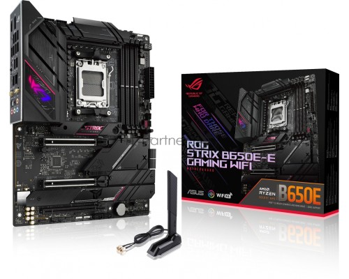 Материнская плата ASUS ROG STRIX B650E-E GAMING WIFI, AM5, AMD B650, 4xDDR5, 4xSATA, 4xM.2, 1xPCI-E 4.0 x4, 1xPCI-E 5.0 x8, 1xPCI-E 5.0 x16, 1xDisplayPort, 1xHDMI, 1x 2.5Gb LAN, 4xUSB-A 3.2 Gen 2, 6xUSB-A 3.2 Gen 2, 1xUSB-C 3.2 Gen 2, 1xUSB-C 3.2 Gen 2x2