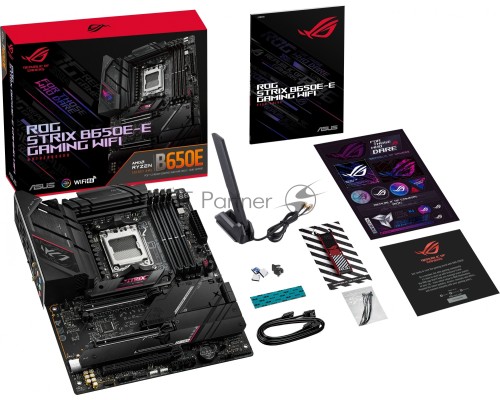 Материнская плата ASUS ROG STRIX B650E-E GAMING WIFI, AM5, AMD B650, 4xDDR5, 4xSATA, 4xM.2, 1xPCI-E 4.0 x4, 1xPCI-E 5.0 x8, 1xPCI-E 5.0 x16, 1xDisplayPort, 1xHDMI, 1x 2.5Gb LAN, 4xUSB-A 3.2 Gen 2, 6xUSB-A 3.2 Gen 2, 1xUSB-C 3.2 Gen 2, 1xUSB-C 3.2 Gen 2x2