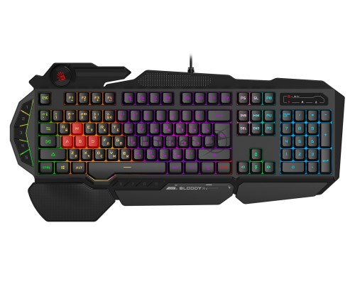Клавиатура A4Tech Bloody B310N черный USB Multimedia for gamer LED (подставка для запястий) (B310N)