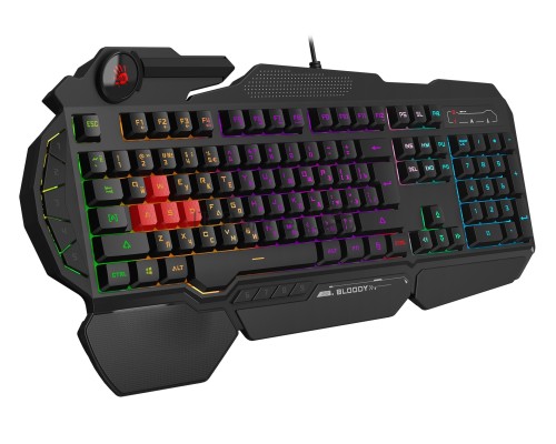 Клавиатура A4Tech Bloody B310N черный USB Multimedia for gamer LED (подставка для запястий) (B310N)