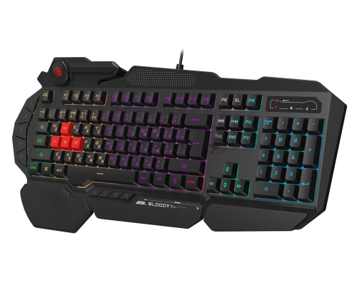 Клавиатура A4Tech Bloody B310N черный USB Multimedia for gamer LED (подставка для запястий) (B310N)
