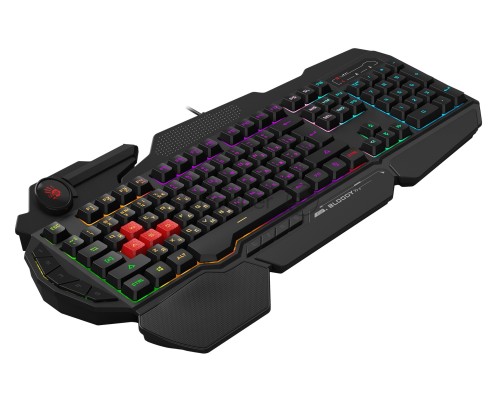 Клавиатура A4Tech Bloody B310N черный USB Multimedia for gamer LED (подставка для запястий) (B310N)