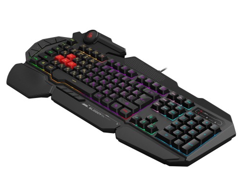 Клавиатура A4Tech Bloody B310N черный USB Multimedia for gamer LED (подставка для запястий) (B310N)