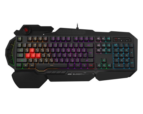 Клавиатура A4Tech Bloody B310N черный USB Multimedia for gamer LED (подставка для запястий) (B310N)
