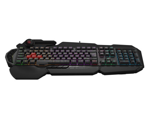 Клавиатура A4Tech Bloody B310N черный USB Multimedia for gamer LED (подставка для запястий) (B310N)